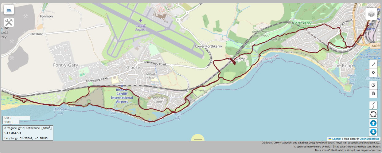 Barry to Aberthaw via Rhoose